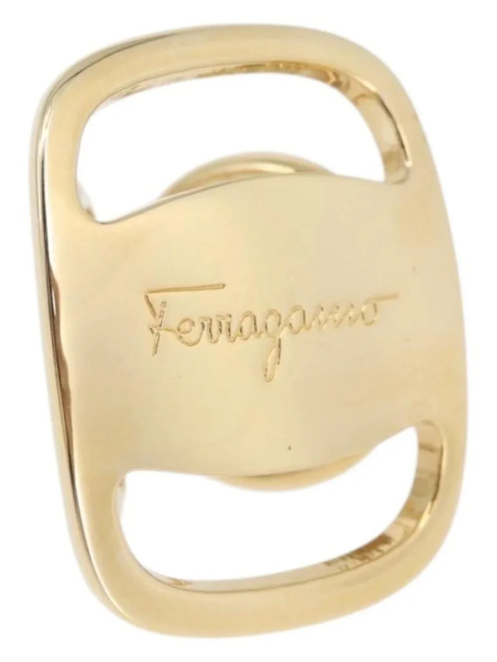 Salvatore Ferragamo Vala Ring metal Gold Auth 174691A